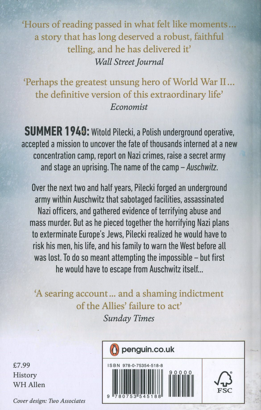 Паперова книга «The Volunteer. The True Story of the Resistance Hero who Infiltrated Auschwitz», автор Джек Фейрвезер - фото №1