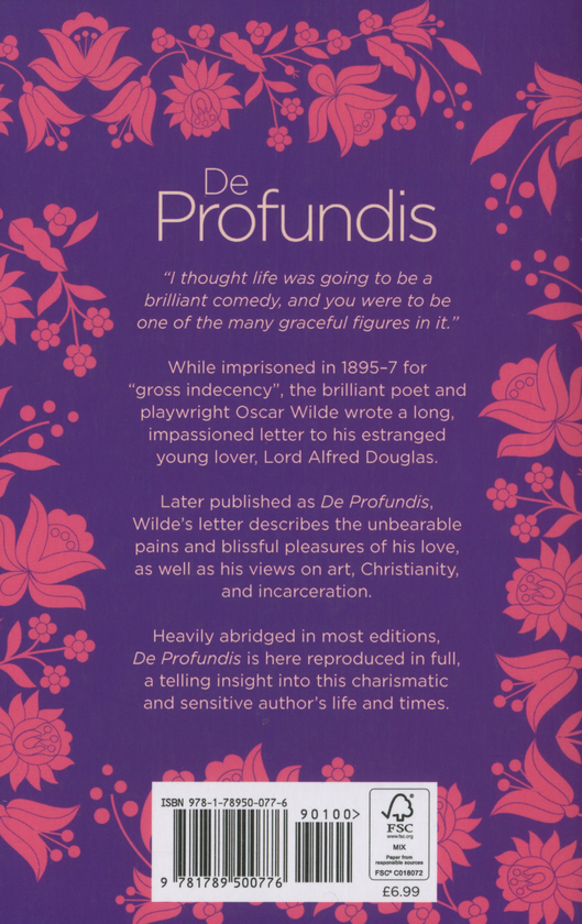 Бумажная книга «De Profundis», автор Оскар Уайльд - фото №1