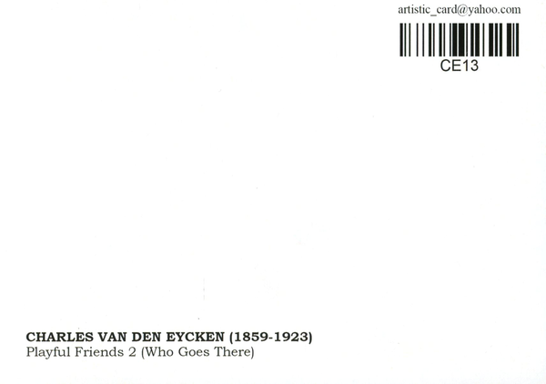  «Открытка Charles van den Eycken — Playful Friends 2 (Who Goes There) (CE13)», бренда Artistic Card - фото №1
