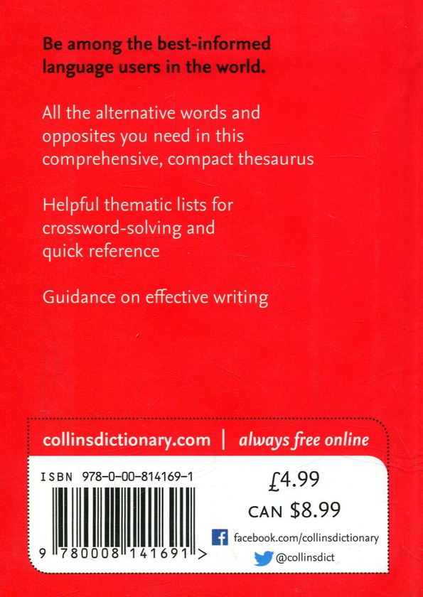 Паперова книга «Collins Gem English Thesaurus» - фото №1