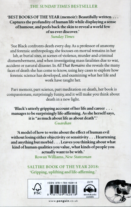 Паперова книга «All That Remains: A Life In Death», автор Сью Блек - фото №1