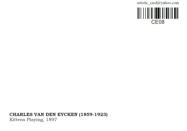 «Открытка Charles van den Eycken — Kittens Playing (CE08) », бренда Artistic Card - фото №1