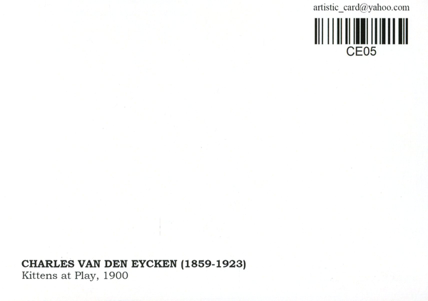 «Открытка Charles van den Eycken — Kittens at Play (CE05)», бренда Artistic Card - фото №1