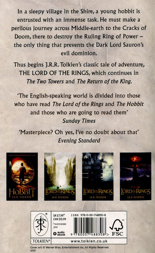Бумажная книга «The Fellowship of the Ring», автор Джон Р. Р. Толкин - фото №1