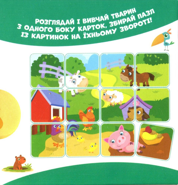 Паперова книга «На фермі. Тварини на картках» - фото №1