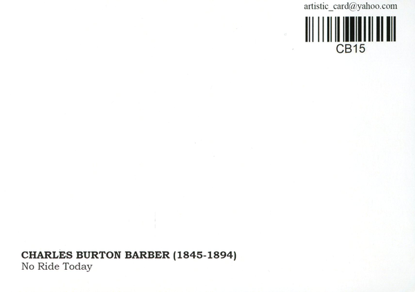  «Открытка Charles Burton Barber — No Ride Today (CB15)», бренда Artistic Card - фото №1