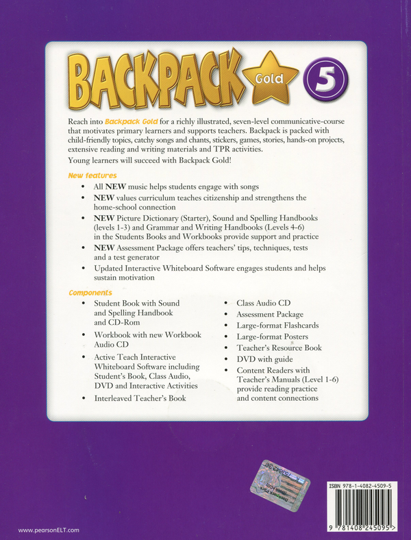 Паперова книга «Backpack Gold 5. Workbook (+ CD)», авторів Маріо Еррера, Діана Пінклі - фото №1