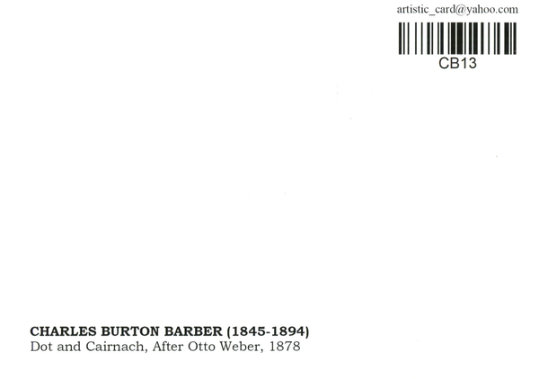 «Открытка Charles Burton Barber — Dot and Cairnach, After Otto Weber (CB13)», бренда Artistic Card - фото №1