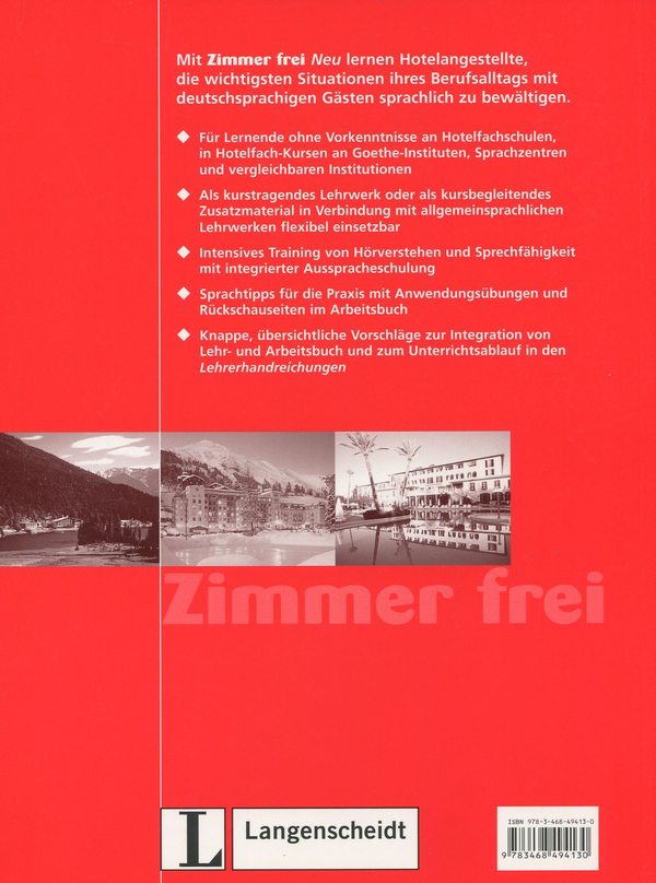 Бумажная книга «Zimmer frei. Deutsch im hotel. Arbeitsbuch», автор Николетта Гранди - фото №1