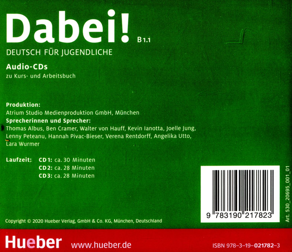 Паперова книга «Dabei! B1.1 Audio-CDs», авторів Джозеф Альберті, Зігфрід Баттнер, Габріеле Копп - фото №1