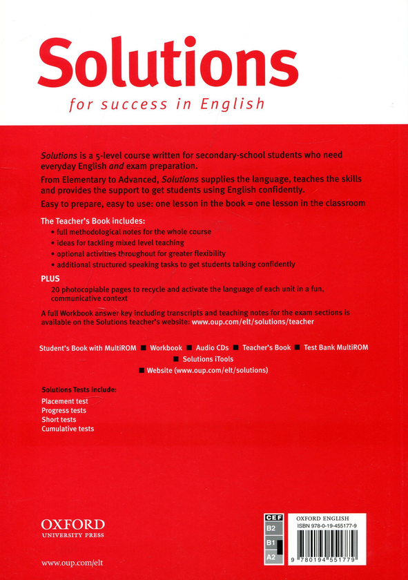 Паперова книга «Solutions Pre-Intermediate. Teacher's Book with Key», автор Аніта Омелянчук - фото №1