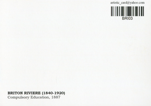 «Открытка Briton Rivière — Compulsory Education (BRI03)», бренда Artistic Card - фото №1