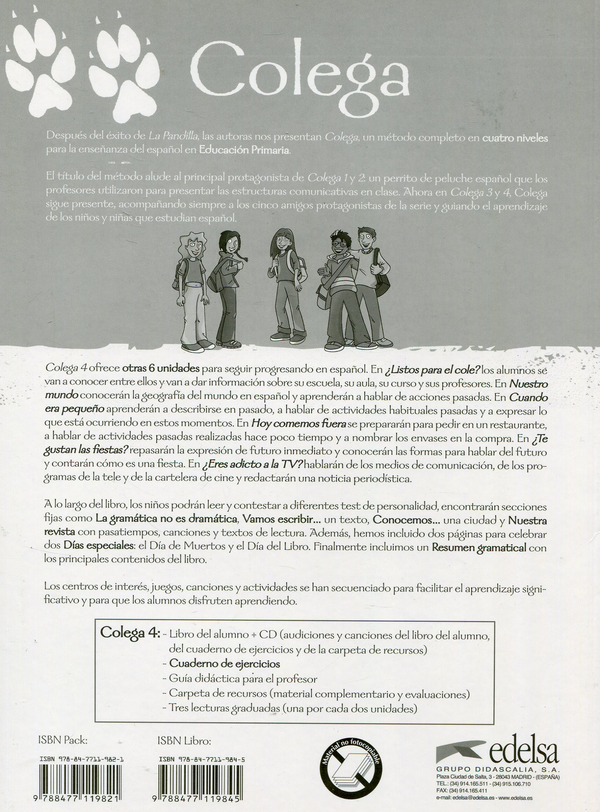 Бумажная книга «Colega 4. Cuaderno de ejercicios» - фото №1