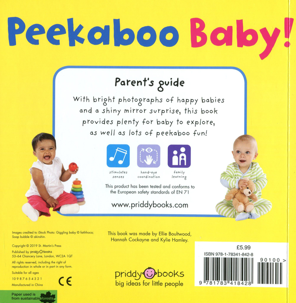 Бумажная книга «Peekaboo Baby!», автор Роджер Придди - фото №1