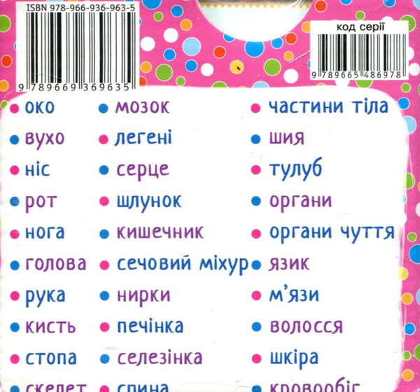 Паперова книга «Розумні картки. Моє тіло. 30 карток» - фото №1