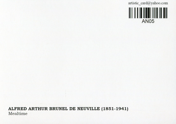 «Открытка Alfred-Arthur Brunel de Neuville — Mealtime (AN05)», бренда Artistic Card - фото №1