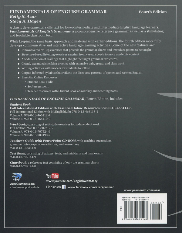 [object Object] «Fundamentals of English Grammar», авторів Бетті Азар, Стейсі Хаген - фото №2 - мініатюра
