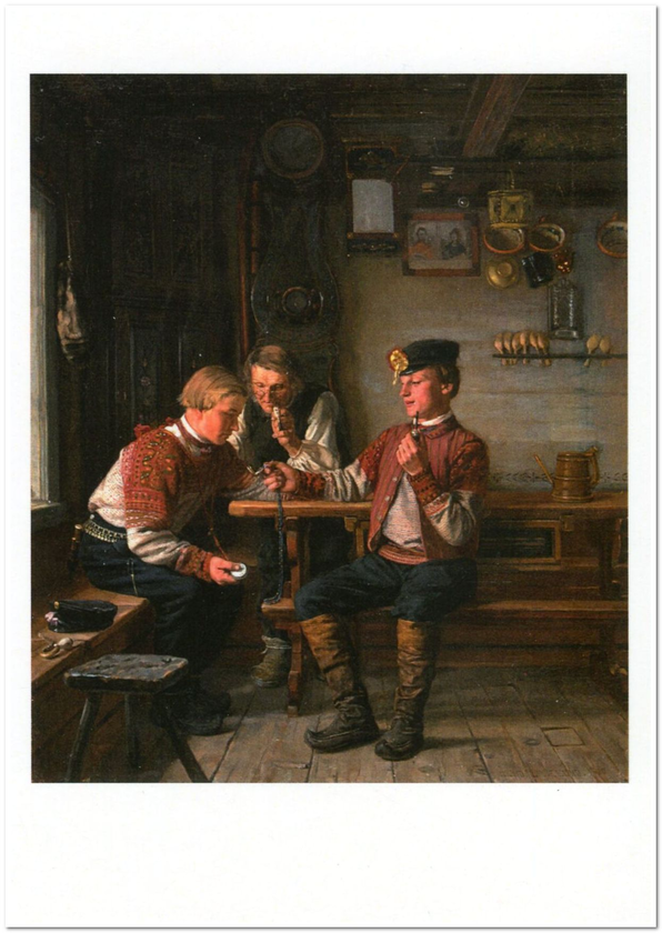 «Открытка Arvid Liljelund — Exchanging Clocks (ALI01)», бренда Artistic Card - фото №1