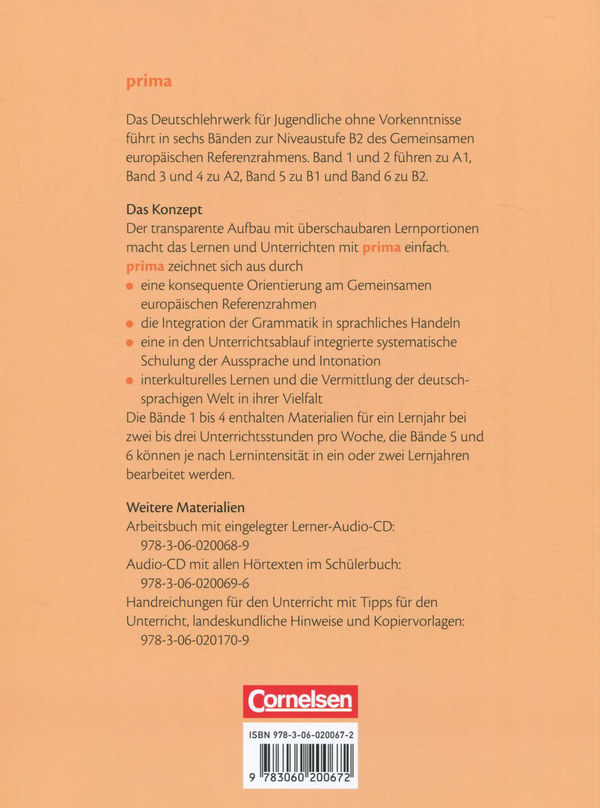 Паперова книга «Prima A1. Deutsch fur Jugendliche. Band 2», авторів Фридеріке Джин, Лутц Рорманн - фото №1