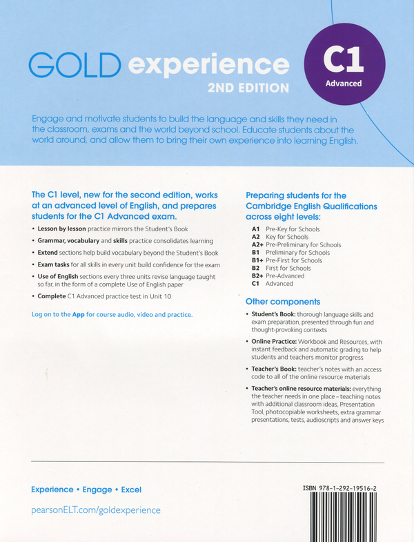 [object Object] «Gold Experience 2nd Edition C1 Workbook», авторів Ріаннон Болл, Сара Хартлі, Лінда Эдвардс - фото №2 - мініатюра