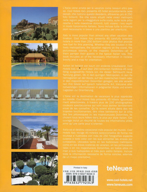 Бумажная книга «Cool Hotels Italy», автор Мартин Кунц - фото №1