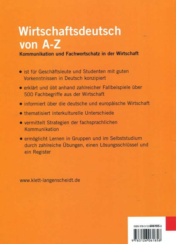 Бумажная книга «Wirtschaftsdeutsch von A - Z. Kommunikation und Fachwortschatz in der Wirtschaft», авторов Розмари Бульманн, Аннелиза Фирнс, Эрик Леймбахер - фото №1