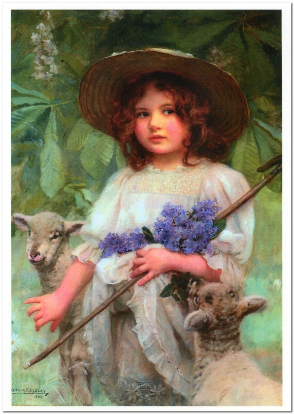  «Открытка Arthur John Elsley — Little Bo Peep (AE20)», бренда Artistic Card - фото №1