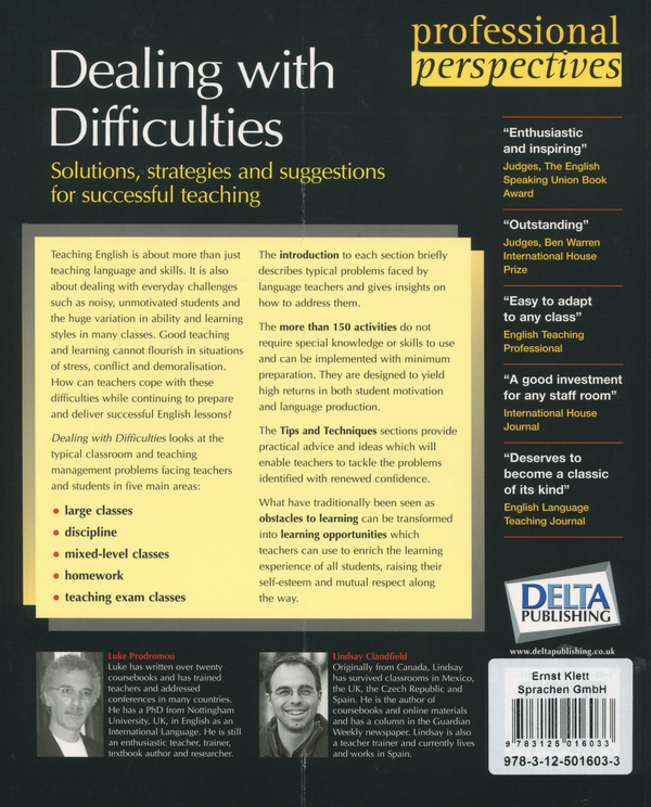 [object Object] «Dealing with Difficulties. Solutions, Strategies and Suggestions for Successful Teaching», автор Ліндсей Клендфілд - фото №2 - мініатюра