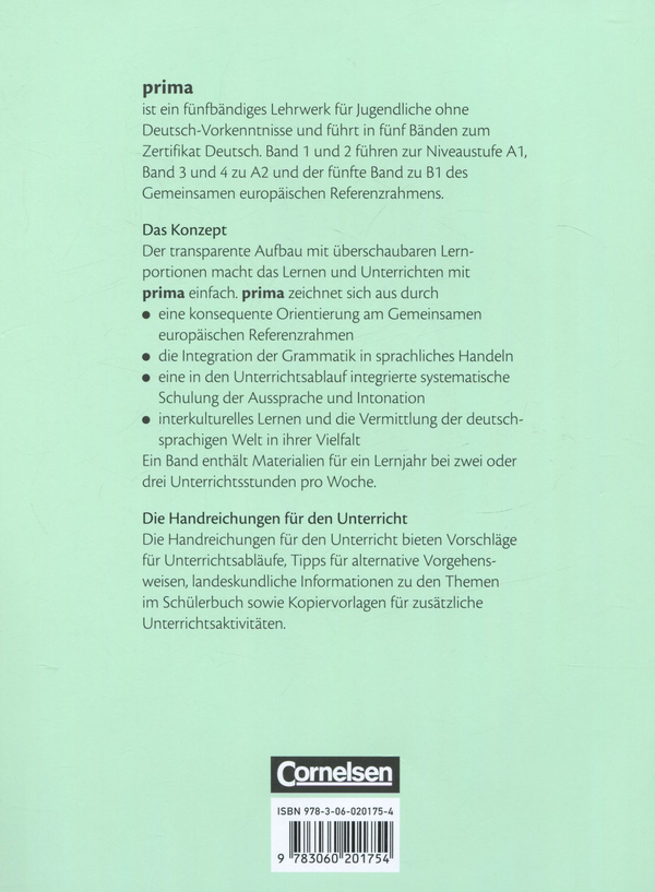 Бумажная книга «Prima A2. Deutsch fur Jugendliche. Band 4. Handreichungen fur den Unterricht», автор Фридерике Джин - фото №1