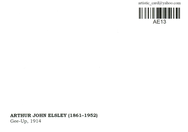  «Открытка Arthur John Elsley — Gee-Up (AE13)», бренда Artistic Card - фото №1