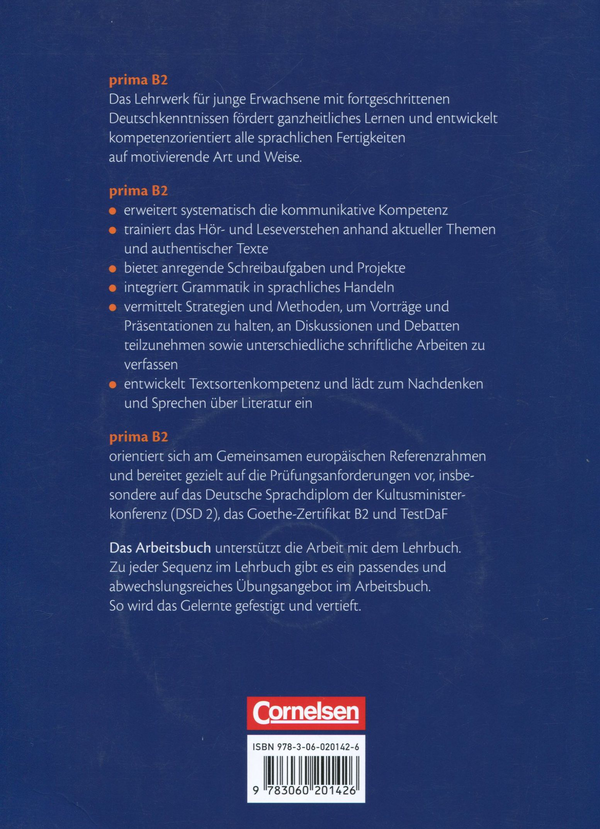 Паперова книга «Prima B2. Deutsch fur junge Erwachsene. Arbeitsbuch (+ CD)», авторів Фридеріке Джин, Лутц Рорманн, Уте Вос - фото №1