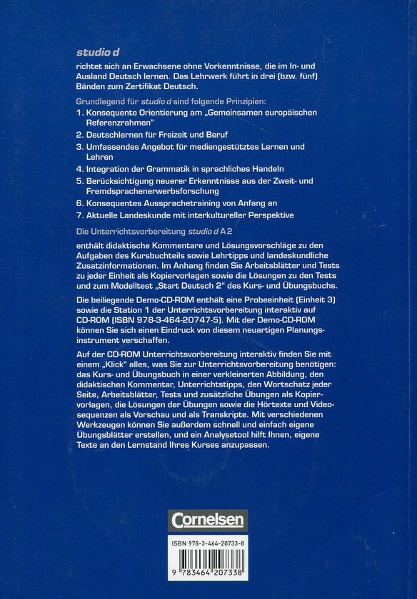 Бумажная книга «Studio d A2: Deutsch als Fremdsprache: Unterrichtsvorbereitung (+ CD-ROM)», авторов Кристель Беттерман, Регина Вернер - фото №1