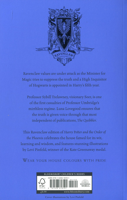 Паперова книга «Harry Potter and the Order of the Phoenix. Ravenclaw Edition», автор Джоан Ролінґ - фото №1
