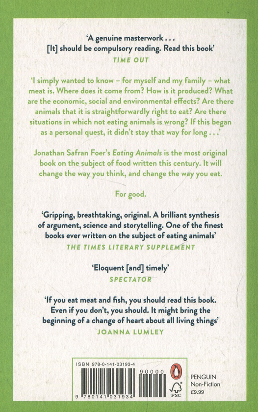Бумажная книга «Eating Animals», автор Джонатан Сафран Фоер - фото №1