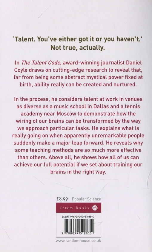 Паперова книга «The Talent Code», автор Деніел Койл - фото №1