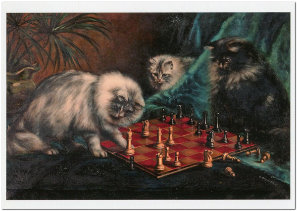  «Открытка Agnes Augusta Talboys — Kittens and Chess (AAT01)», бренда Artistic Card - фото №1