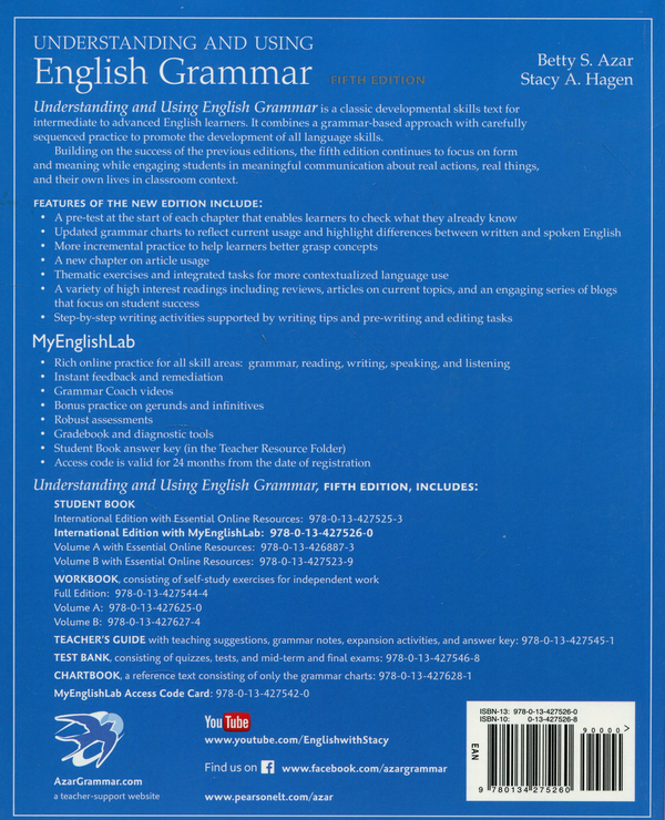 Бумажная книга «Understanding and Using English Grammar with MyEnglishLab», авторов Бетти Азар, Стейси Хаген - фото №1