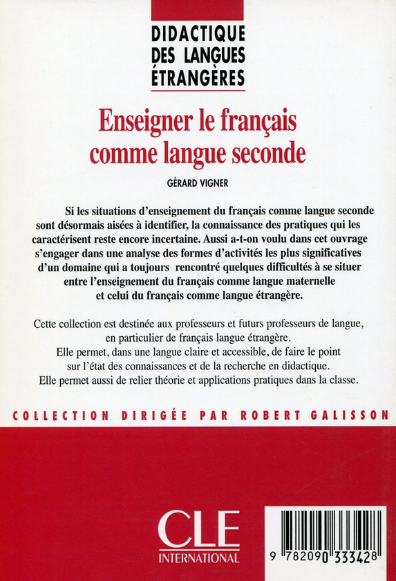 Паперова книга «Enseigner le francais comme langue seconde», автор Жерар Віне - фото №1