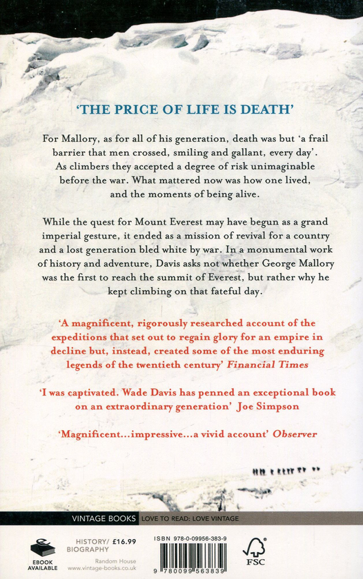 Бумажная книга «Into The Silence. The Great War, Mallory and the Conquest of Everest», автор Уэйд Дэвис - фото №1