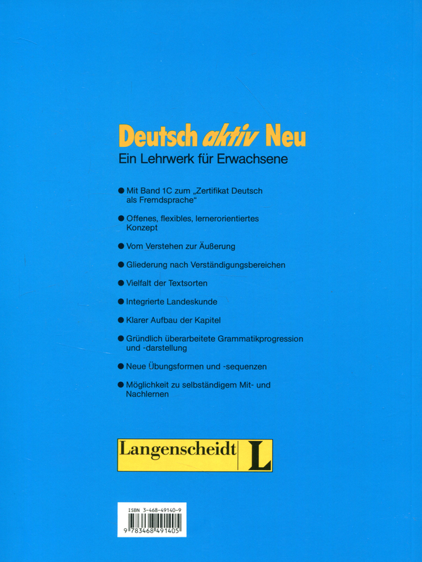 Бумажная книга «Deutsch Aktiv Neu. Lehrbuch 1C», авторов Герд Нойнер, Тео Шерлинг, Райнер Шмидт, Хайнц Вильмс - фото №1