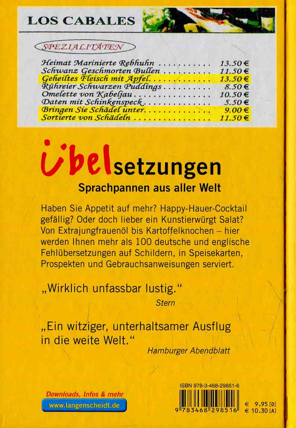 Паперова книга «Langenscheidt Übelsetzungen: Sprachpannen aus aller Welt» - фото №1