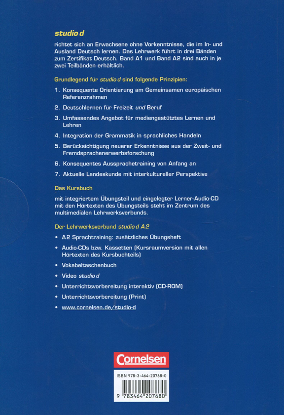 Паперова книга «Studio d A2. Deutsch als Fremdsprache. Kurs- und Ubungsbuch. Teilban 2 (+ CD)», авторів Герман Функ, Кристина Кун, Сілке Демме - фото №1