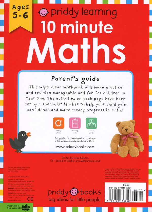 Бумажная книга «10 Minute Maths: Wipe Clean Workbooks», автор Роджер Придди - фото №1