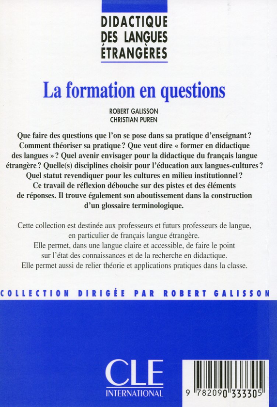 Паперова книга «La formation en questions», авторів Роберт Галіссон, Крістіан Пурен - фото №1