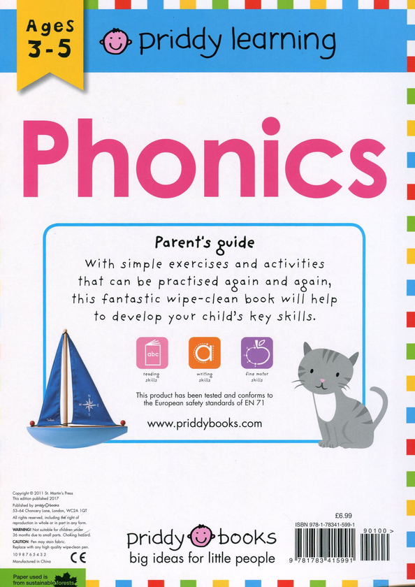 [object Object] «Phonics: Wipe Clean Activity Flashcards», автор Роджер Придди - фото №2 - миниатюра