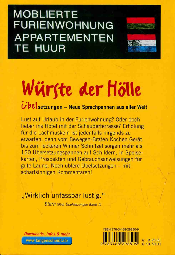 Бумажная книга «Langenscheidt Würste der Hölle - Übelsetzungen: Neue Sprachpannen aus aller Welt» - фото №1