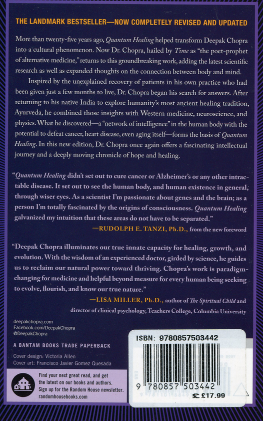 Бумажная книга «Quantum Healing. Exploring the Frontiers of Mind/Body Medicine», автор Дипак Чопра - фото №1