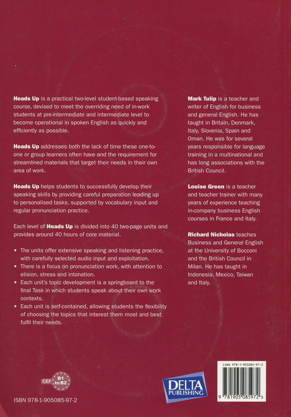 [object Object] «Heads Up: Student Book 2: Spoken English for Business (+2 CD RAM)», авторів Луїза Грін, Річард Ніколас, Марк Туліп - фото №2 - мініатюра