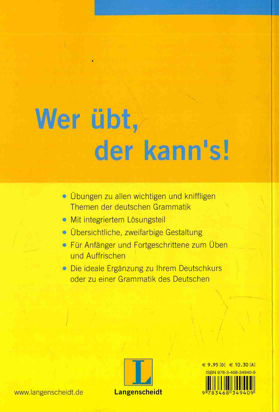 Паперова книга «Langenscheidt Grammatiktraining Deutsch: Mehr als 150 Übungen für perfektes Deutsch» - фото №1