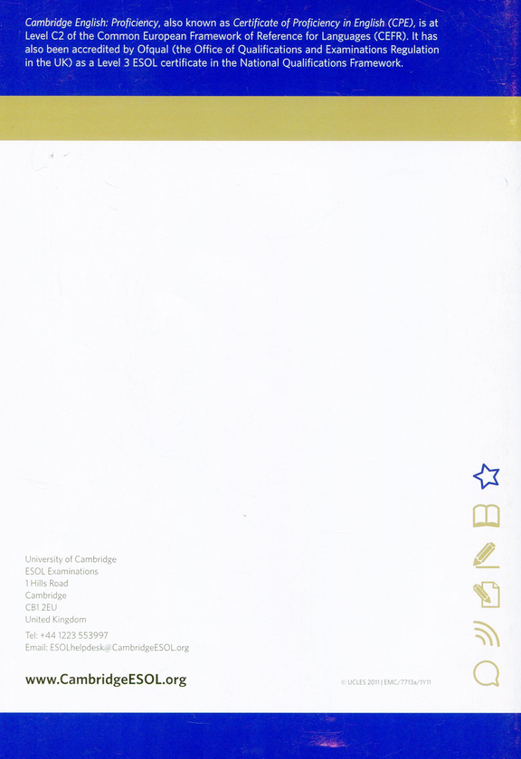 Паперова книга «Cambridge English Proficiency. Past Paper Pack 2011 (CPE) (+CD-ROM)» - фото №1